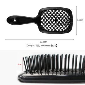 Free Sample Plastic Hollow Out Hair Comb Scalp Massage Hair Brush Wet and Dry Vent Detangling Curly Hairbrush - Product Image 2