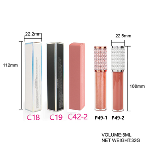 Brillo Labial de Lujo con Etiqueta Privada <span class=keywords><strong>y</strong></span> Logotipo Personalizado, Adornado con Perlas <span class=keywords><strong>y</strong></span> Diamantes - Product Image 5