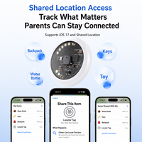 Localisateur intelligent MFI FindMy pour iOS avec lumière, Air Tag, mini traceur GPS portable, anti-perte, étiquette intelligente pour animaux de compagnie, chat, chien, traceur d'animaux