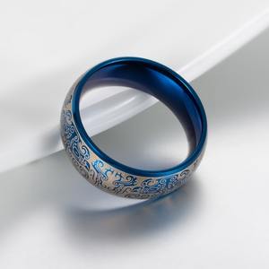 Anello in Acciaio Inossidabile con Motivo Gluttony in Stile Cinese, Accessorio di Moda Personalizzato per Uomo - Product Image 3