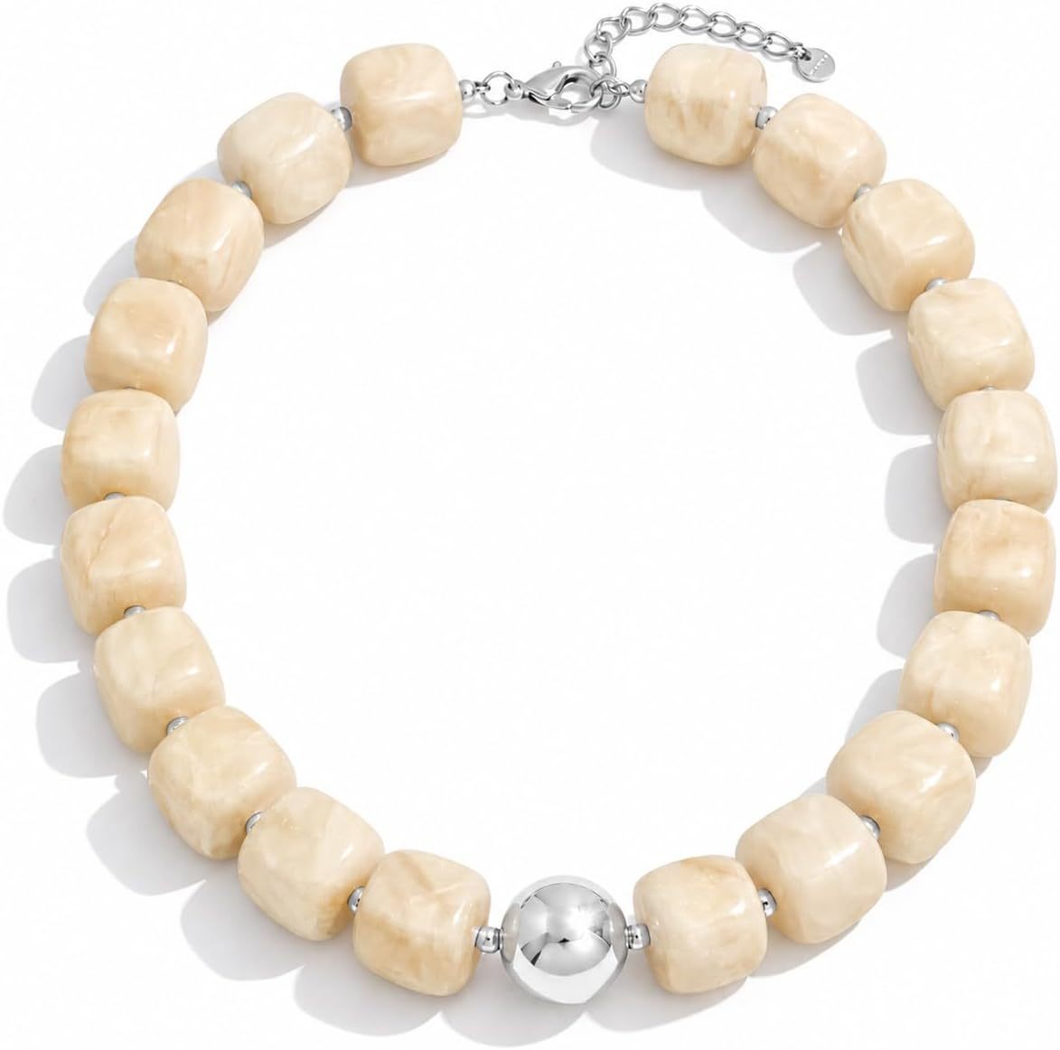 Ivory white-silver