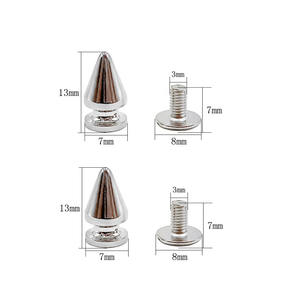 7 * 13mmツリーリベットDIY衣類靴帽子穴靴アクセサリーパンクヘッド内ねじスパイクネイル - Product Image 3