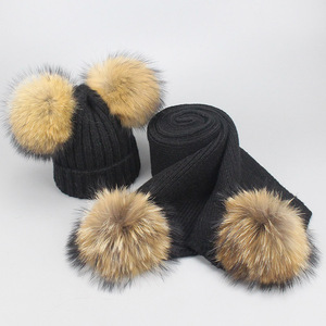 Unisex Trẻ Em Trẻ Em Bé Phụ Nữ Mùa Đông Mũ Beanie Cô Gái Bé Trai Gấu Trúc Fox Fur Pom <span class=keywords><strong>Bobble</strong></span> <span class=keywords><strong>Hat</strong></span> <span class=keywords><strong>Crochet</strong></span> Trượt Tuyết Mũ Khăn Choàng Bộ - Product Image 5