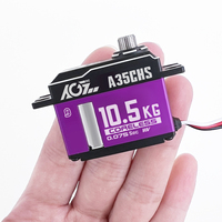AGFRC A35CHS 10,5 KG alto Torque 0.075s 8,4 V HV engranaje de Metal de titanio duradero sin núcleo programable Digital Servo RC coche avión