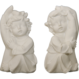 ZICOM Lot de 2 sculptures de mains protectrices blanches, hauteur 11 cm, origine Allemagne, modèle 9069-H060W - Product Image 1