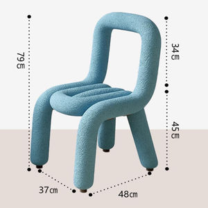 Chaise de salle à manger décontractée créative au design nordique moderne Chaise de salon adaptée à la salle à manger et au salon - Product Image 5