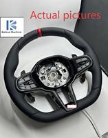 Volant de direction personnalisé en cuir pleine fleur en forme de D, version améliorée CS, pour G30 G31 G32 X3 G01 X4 G02 G87 M3 G80 M4 G82 G42 G20 M5 F90 G11