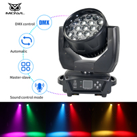 MOWL 2 unidades 19x15W DMX 19*15 RGBW 4 en 1 Luz de Enfoque con Zoom y Efecto Wash LED de Cabeza Móvil con Flight Case