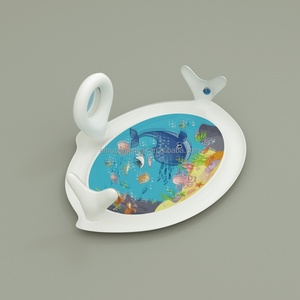 Tapis de jeu aquatique gonflable en PVC pour bébé, sûr, avec motif animaux marins et monde sous-marin, pour le temps sur le ventre, coussin d'exploration sensorielle de qualité - Product Image 4