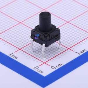 TC-FS66D-C-J Tactile Switch Through hole Component (THT)-4P,6x6mm Switch Single Pole Single Throw Round Button 2.6N Through Hole - Product Image 1
