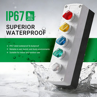 Serie XB2 de Metal con Botón de Bloqueo Automático Iluminado, Interruptor de Perilla de Selección de 10A, Interruptor de Botón LED