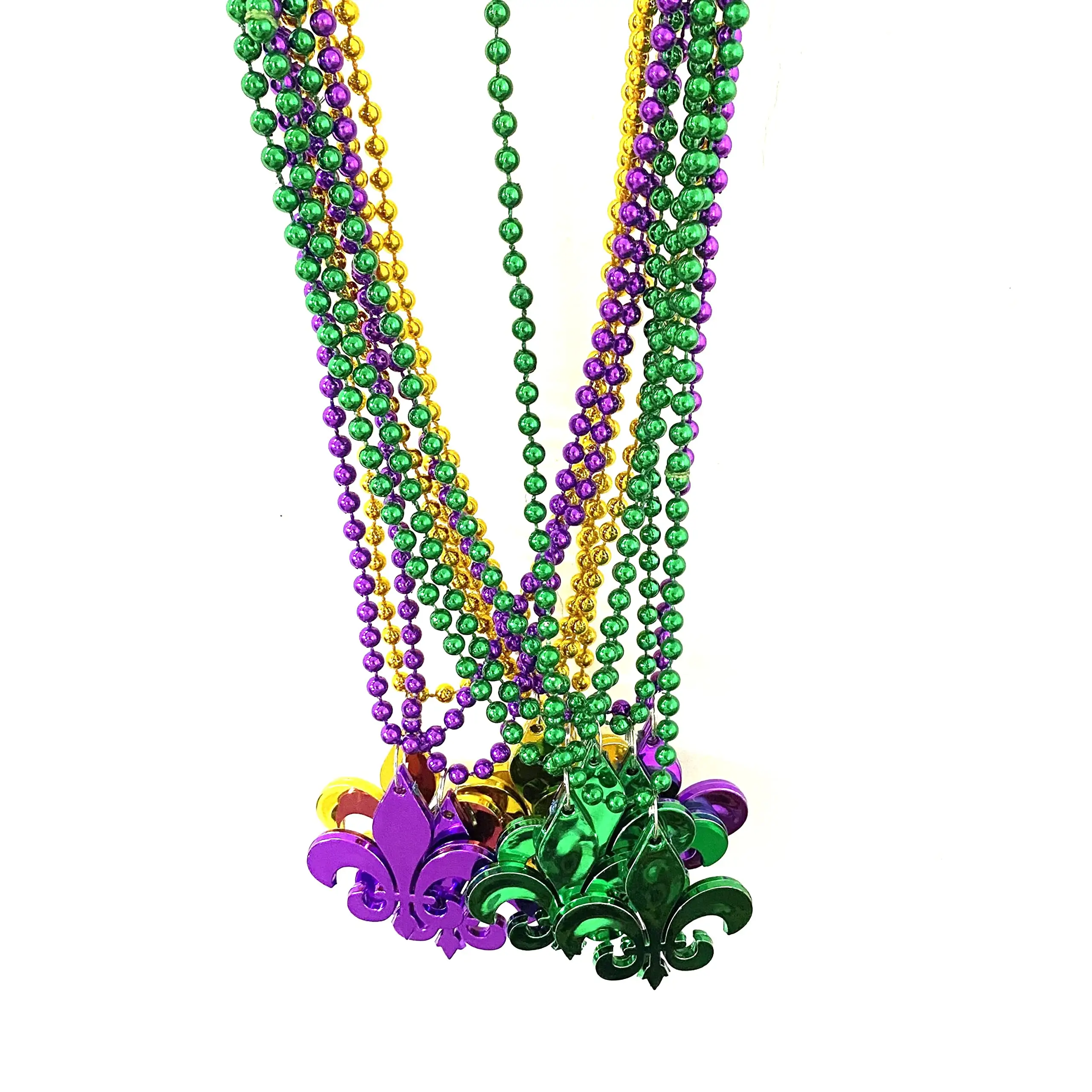 Mardi Gras perle collier or violet vert lys Mardi Gras décorations fête fournitures accessoires carnaval Festival fête cadeaux