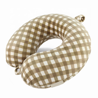 Oreiller de voyage ergonomique en mousse à mémoire de forme en U, doux et portable avec fonction de massage pour avion, voiture et bureau