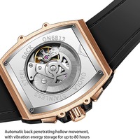 ON6813 ONOLA Montre mécanique multifonctionnelle pour homme, de forme tonneau, tendance et best-seller transfrontalier