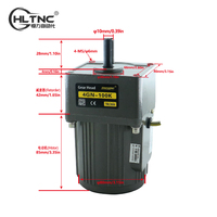 Moteur à induction à engrenages AC 25W 5-470 tr/min 110V/220V/380V à couple élevé et réducteur de vitesse pour convoyeurs et automatisation