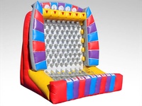 Jeu gonflable commercial de carnaval de Plinko avec le jeu gonflable de flipper de ventilateur, fête gonflable de jeu de carnaval de jeu de sport