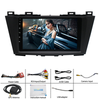 Navigateur GPS Android 9 "pour Mazda 5 3 Cw 2010 - 2015 Cadre 2.5D Écran tactile Lecteur radio multimédia