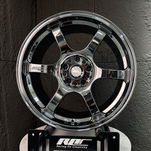 Cerchi Forgiati Roc Custom Chrome 57DR da <span class=keywords><strong>15</strong></span>-18 Pollici a 6 Razze 4x100 5x114.3 per Subaru BRZ Nissan 350Z 370Z MX-5 - Product Image 3