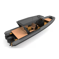 Bateaux de patrouille 10.5m en aluminium nervuré RHIB 1050 Orca Hypalon bon marché