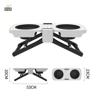 Silikon katlama kapatılabilir çanaklar ile yükseltilmiş köpek maması kaseleri ayarlanabilir yükseltilmiş köpek kase standı - Product Image 3