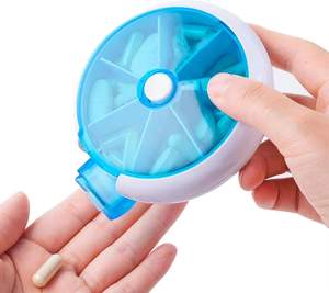 ज़ोमैकेयर 2026 थोक कस्टम साप्ताहिक गोलियां विभाजक प्लास्टिक गोल गोली बॉक्स पोर्टेबल 7 दिन की गोली आयोजक दवा - Product Image 5