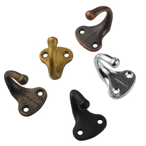 European Style Wall Mounted <b>Coat</b> <b>Hooks</b> <b>Single</b> <b>Hook</b> Cast Iron Antique Bronze Black Silver Bathroom Wardrobe Use - Product Image 5