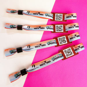 Bracelet promotionnel personnalisable, bracelet tissé jetable avec fermeture, bracelet de billetterie RFID - Product Image 4
