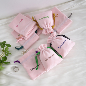 <span class=keywords><strong>Pochette</strong></span> en velours rose bébé mignonne de 9x12 cm avec ruban gros-grain, <span class=keywords><strong>pochette</strong></span> à cordon en velours doux, <span class=keywords><strong>pochette</strong></span> en daim pour bijoux, <span class=keywords><strong>mariage</strong></span>, anniversaire, cosmétiques - Product Image 4