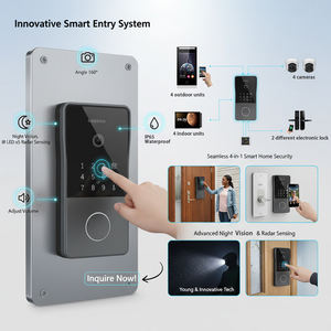 Kit de Intercomunicación Hiwink Poe para 4 Apartamentos, Sistema de Videoportero con Cámara 2K HD, Reconocimiento Facial y de Palma de la Mano, Compatible con Tuya Videocitofono - Product Image 2