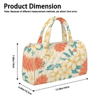 Sac à main brodé personnalisé avec imprimé floral hawaïen Puakenikeni et hibiscus des Fidji, idéal pour le shopping, les voyages et le quotidien