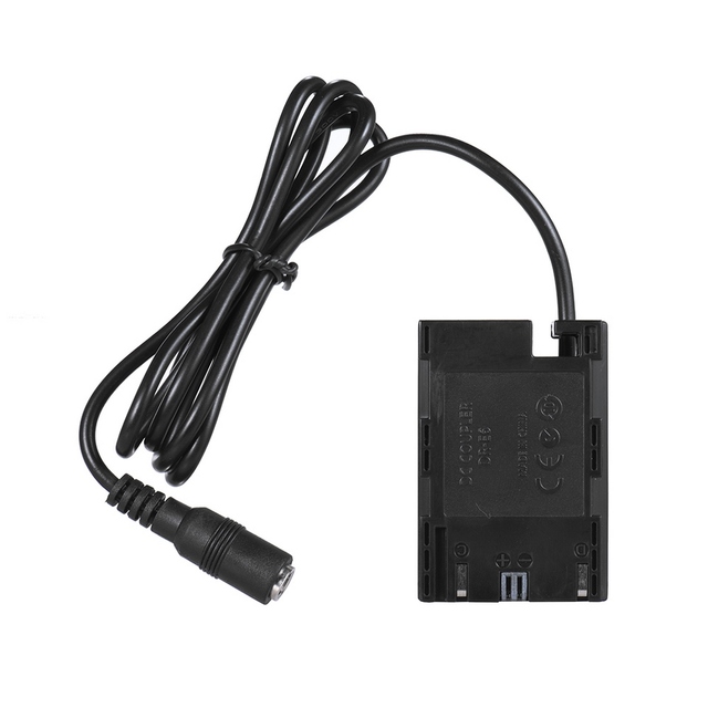 Andoer LP-E6 Fully Decoded Dummy Battery DC Coupler Connector for Canon EOS 5DS 5DSR 5DIV 5D2 5D3 80D 7DII 70D 60D DSLR Camera