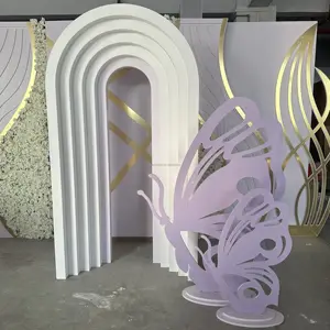 Wedding Decorations Backdrop Design Luxury Butterfly Acrylic Backdrops Wall For Wedding Stage