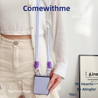 Étui de téléphone en cuir PU avec cordon transversal, couleur Morandi, protection antichoc pour Samsung Z Flip 8 7 6 5 4 3 avec sangle