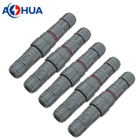 AOHUA fil électrique assemblage M16 mâle femelle prise étanche connecteur de câble ip67 2 3 4 5 6 8 broches