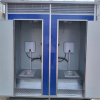 Toilette préfabriquée Toilette publique portable en acier Salle de bain mobile avec douche Toilette mobile Salle de bain extérieure WC