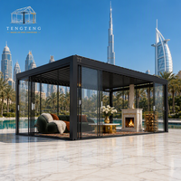Pergola extérieure manuelle en aluminium imperméable avec kit, structure thermolaquée, certifiée CE et conforme ROHS pour l'extérieur
