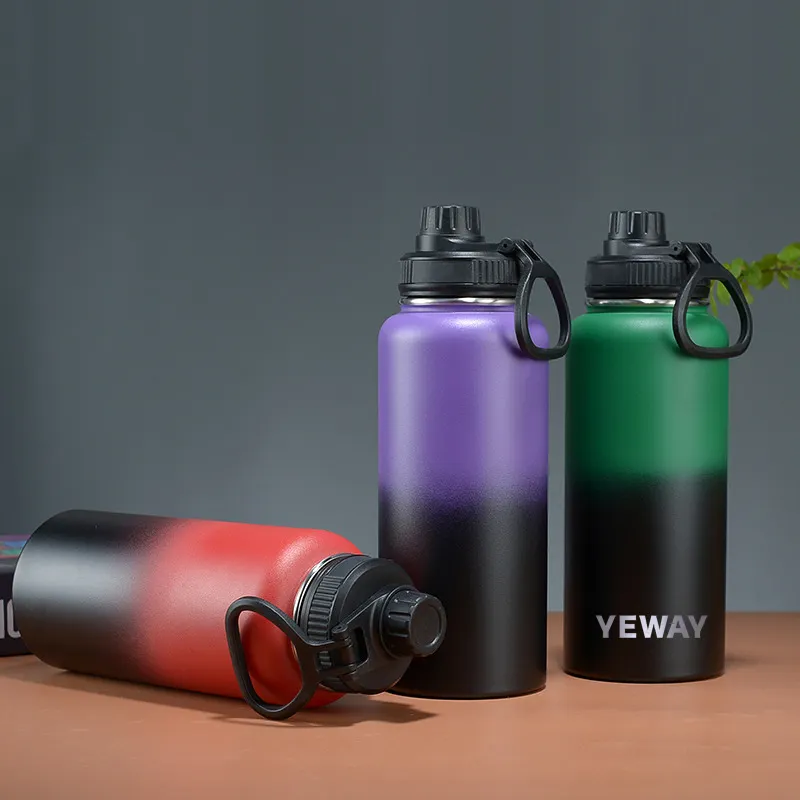 Yeway Thermoskanne Outdoor2023新着Le Walled Vacuumステンレススチールウォーターボトルハンドル付きキッズボトルストロー付き