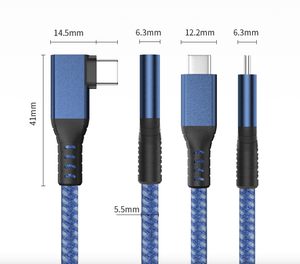สายเคเบิล USB4 Type C แบบมุมฉาก 40Gbps 100W PD รองรับการชาร์จเร็ว ใช้งานร่<span class=keywords><strong>ว</strong></span>มกับ <span class=keywords><strong>Thunder</strong></span> 4 ได้ สายถ่ายโอนข้อมูลความเร็วสูง - Product Image 5