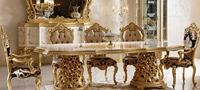 Antike Wohnmöbel Luxuriöse Klassische (Alte) Graue Esszimmerstühle Stark Geschnitzte Holz-Esszimmerstühle mit Polsterung