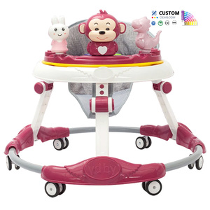 Marche-bébé pliable OEM <span class=keywords><strong>4</strong></span>-en-1 multifonctionnel pour enfants, style indien, avec roues, pour apprendre à marcher en position assise ou debout - Product Image 1