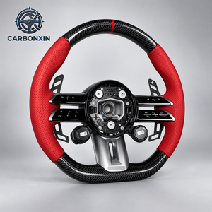 Volante Deportivo de Fibra de Carbono y Cuero Personalizado de Alta Calidad para Mercedes-Benz, Actualización de 2013 a 2018, Compatible sin Airbag - Product Image 2