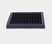 Plaques ELISA à fond plat blanc/noir à 96 puits, microplaques stériles Gamma pour laboratoire médical