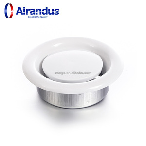 Válvula de Escape de Aire Metálica <span class=keywords><strong>ZENGO</strong></span> EV, Difusor de Techo Redondo de Acero, Rejilla de Ventilación, Sistema HVAC con Collar de Montaje - Product Image 2