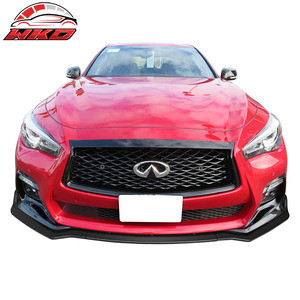 Pour Infiniti Q50 2018-2024 Sport Spoiler de pare-chocs avant, séparateur, noir mat, 3 pièces, kit carrosserie de haute qualité - Product Image 2
