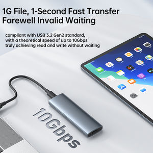 Aluminium Aloi alat gratis USB3.<span class=keywords><strong>2</strong></span> Gen <span class=keywords><strong>2</strong></span> tipe-c ke M.<span class=keywords><strong>2</strong></span> M Key M.<span class=keywords><strong>2</strong></span> Ssd NVME NGFF kandang - Product Image 4