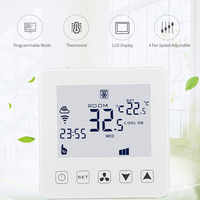 Termostato de aire acondicionado inteligente HY08AC-4, Unidad de bobina de ventilador de 3 velocidades, termostato de CA, válvula de encendido/apagado, control por aplicación Tuya, FCU
