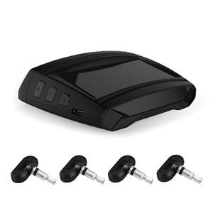 Monitor de Presión de Neumáticos de Coche con Energía Solar Digital CAREUD, Alarma de Presión de Neumáticos con Advertencia de Temperatura, 4 Sensores - Product Image 2