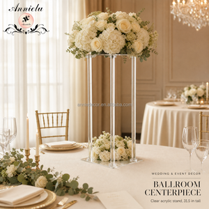 Supporto per centrotavola quadrato in acrilico ANNIELU, trasparente, staccabile, 80 cm, per decorazioni di matrimoni, tavoli, corsie e pavimenti. - Product Image 5