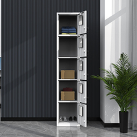 Casier de vestiaire en acier à cinq portes de haute qualité pour écoles, bureaux, hôpitaux et extérieurs – Armoire de rangement métallique