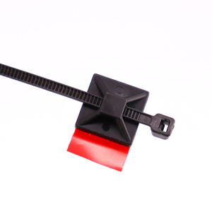 Protection UV noire Clips de fil auto-adhésifs solides pour l'extérieur Supports d'attache à glissière pour câble Attaches de fil collantes Gestion du <span class=keywords><strong>guide</strong></span>-câble - Product Image 5